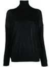 P.a.r.o.s.h Black Turtleneck Sweater In Black