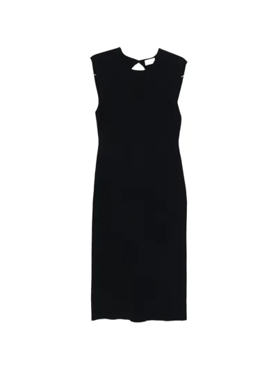 P.a.r.o.s.h Cut-out-detail Midi Dress In Black
