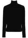 P.a.r.o.s.h High Neck Ribbed Knit Jumper With Cut-out Back In Black