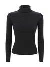 P.a.r.o.s.h High Neck Ribbed Knit Jumper With Cut-out Back In Nero