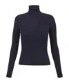 P.a.r.o.s.h High Neck Ribbed Knit Jumper With Cut-out Back In Black
