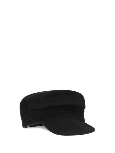 P.a.r.o.s.h . D010521 Wool Flat Cap In Black
