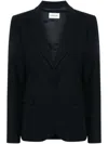 P.a.r.o.s.h Single-breasted Virgin Wool Blazer In Dark Blue