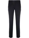 P.a.r.o.s.h Tapered Leg Trousers Sophisticated Twist In Dark Blue