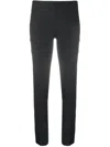 P.a.r.o.s.h Tapered Leg Trousers Sophisticated Twist In Dark Blue