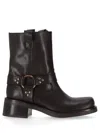 P.a.r.o.s.h Dark Brown Ankle Boots In Black