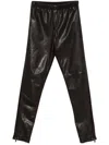 P.a.r.o.s.h Dark Brown Maciock Panelled Leggings In Dark Brown