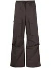 P.a.r.o.s.h Straight-leg Cargo Trousers In Dark Brown