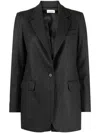 P.a.r.o.s.h Dark Grey Single Breasted Blazer In Dark Grey