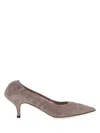 P.a.r.o.s.h Pointed Toe Kitten Heel Pumps In Brown