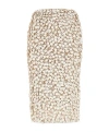 P.a.r.o.s.h Skirt With All-over Applied Sequins In Beige Technical Fabric For Women In Nude