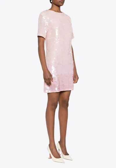 P.A.R.O.S.H DEGRADE SEQUINED MINI DRESS