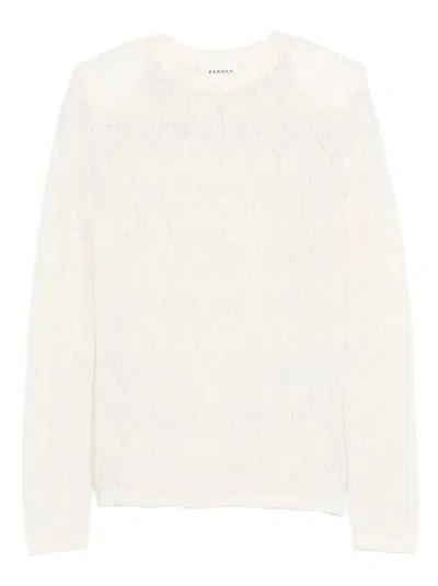 P.A.R.O.S.H DELICATE KNIT SWEATER WITH LEAF-LIKE OPENWORK PATTERN