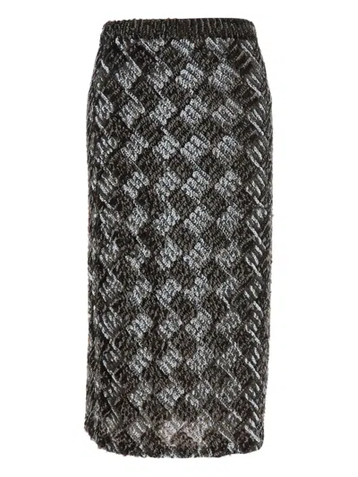 P.A.R.O.S.H DIAMOND-PATTERN SEQUINNED SKIRT