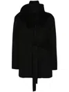 P.a.r.o.s.h Double Belted Jacket In Black