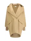 P.a.r.o.s.h P. A.r. O.s. H. Double-breasted Beige Coat In Nude