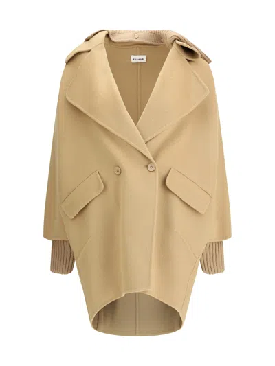 P.A.R.O.S.H DOUBLE-BREASTED BEIGE COAT