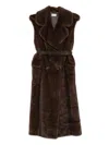 P.a.r.o.s.h Double-breasted Belted Vest In Brown