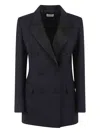 P.a.r.o.s.h Double-breasted Blazer In Blue