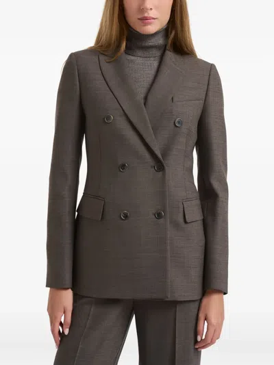 P.a.r.o.s.h Double-breasted Blazer In Brown