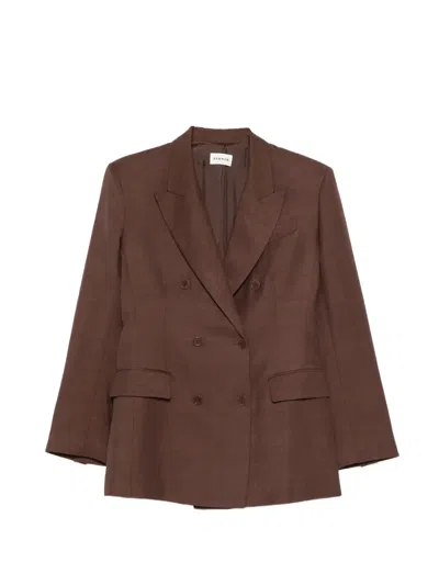 P.a.r.o.s.h Double-breasted Blazer In Brown