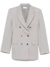P.a.r.o.s.h Double-breasted Blazer In Grey