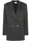 P.a.r.o.s.h Double-breasted Blazer In Grey