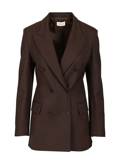 P.a.r.o.s.h Double-breasted Blazer Jackets Brown