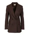 P.a.r.o.s.h Peak-lapel Double-breasted Blazer In Brown