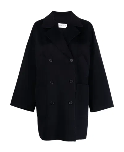 P.a.r.o.s.h Double-breasted Cashmere Coat In Black