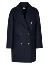 P.a.r.o.s.h Double-breasted Coat In Blue