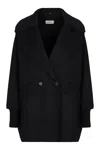 P.a.r.o.s.h P. A.r. O.s. H. Double-breasted Beige Coat In Black