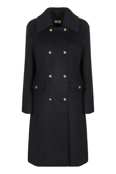 P.a.r.o.s.h . Double-breasted Coat In Wool In Multi