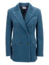 P.a.r.o.s.h Double-breasted Corduroy Blazer In Blue
