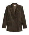 P.a.r.o.s.h Parosh Double Breasted Courduroy Jacket In Green