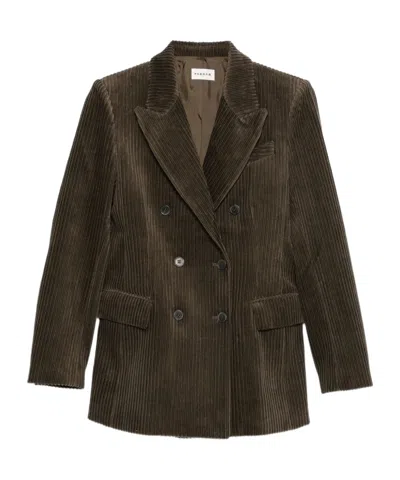 P.A.R.O.S.H DOUBLE-BREASTED CORDUROY BLAZER