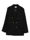 P.a.r.o.s.h Double-breasted Jacket In Black
