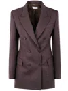 P.a.r.o.s.h Parosh Double Breasted Jacket In Brown