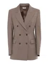 P.a.r.o.s.h Double Breasted Jacket In Gray
