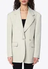 P.a.r.o.s.h Double-breasted Jacket In Linen-blend
