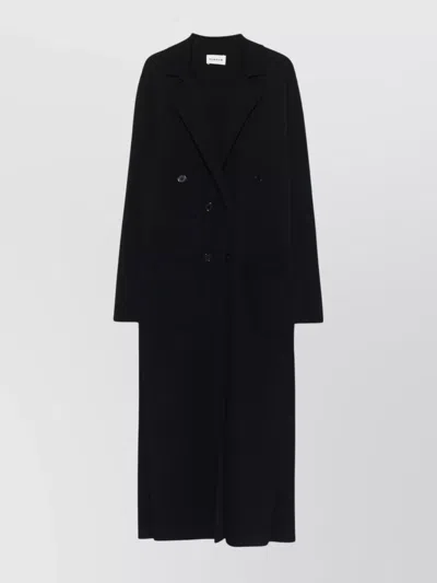 P.A.R.O.S.H DOUBLE-BREASTED LONG COAT NOTCHED LAPELS