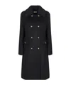 P.a.r.o.s.h Double-breasted Removable-collar Coat In Black