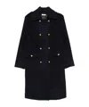P.a.r.o.s.h Parosh Double-breasted Coat In Wool In Black