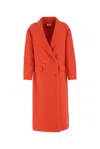 P.a.r.o.s.h Felted Knit Double-breast Coat In 048