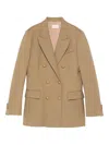 P.a.r.o.s.h Double-breasted Stretch-wool Blazer In Brown