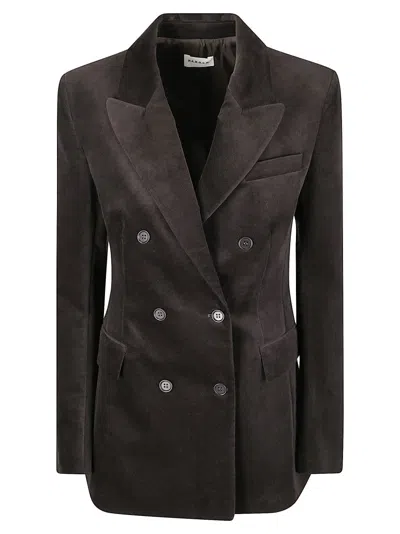P.A.R.O.S.H DOUBLE-BREASTED TAILORED BLAZER WITH GOLD BUTTONS