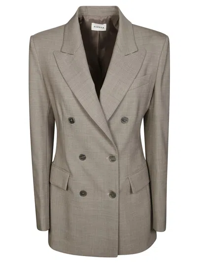 P.A.R.O.S.H PAROSH DOUBLE-BREASTED TAILORED BLAZER WITH SHARP LAPELS