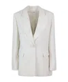 P.a.r.o.s.h Single-breasted Leather Blazer In White