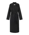 P.a.r.o.s.h Black Belted-waist Cashmere Midi Coat In Black
