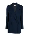 P.a.r.o.s.h Double-breasted Jacket Buttoned Cuffs In Blue